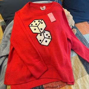 Kate Spade XL Red Dice Sweater